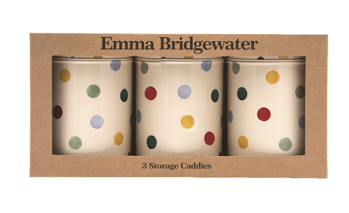 Set of 3 Caddy Tins New Dots